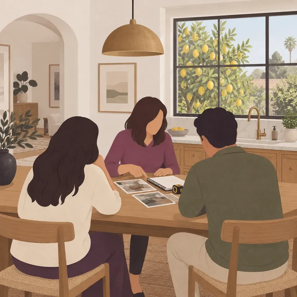 Illustration: a consultation at the kitchen table