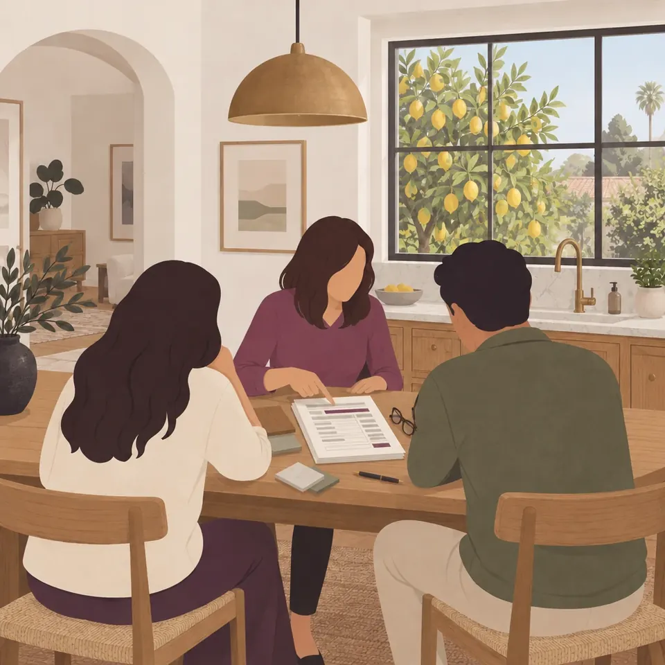 Illustration: a written price and timeline summary