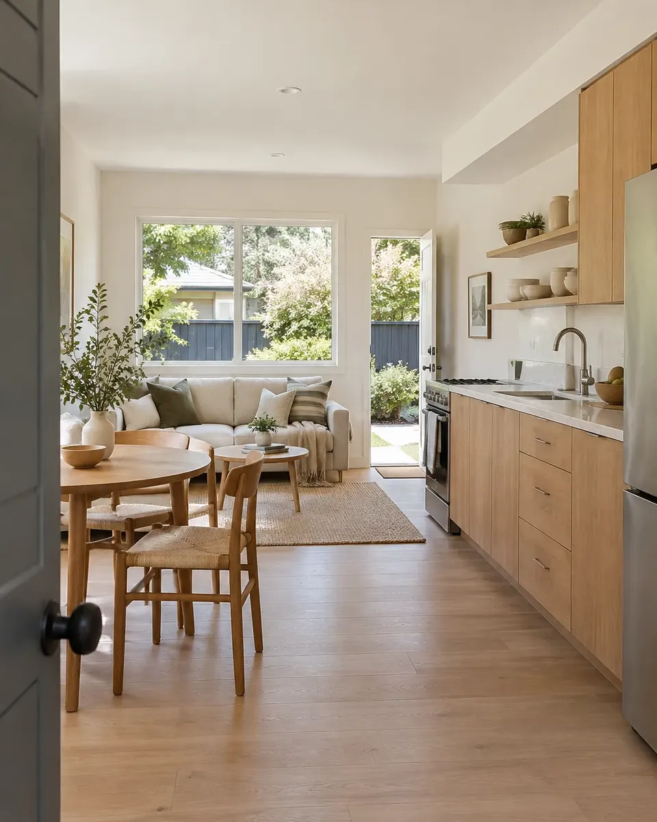 Design concept: ADU rental unit with a compact kitchen