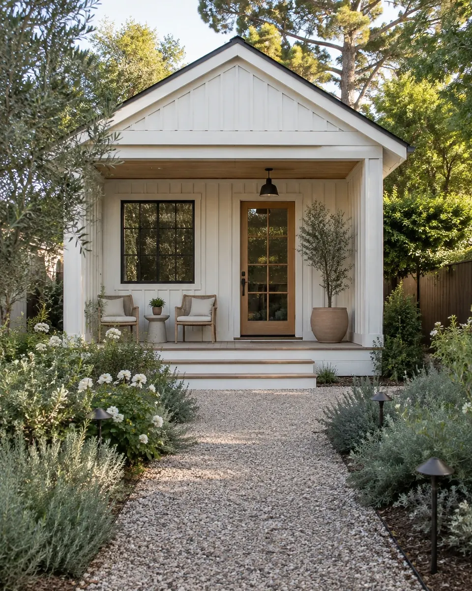 Design concept: guest house with a small porch
