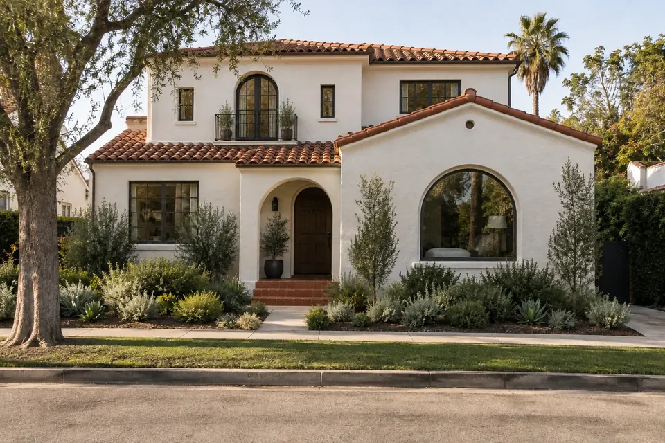 Design concept: Spanish Revival home with a second story added