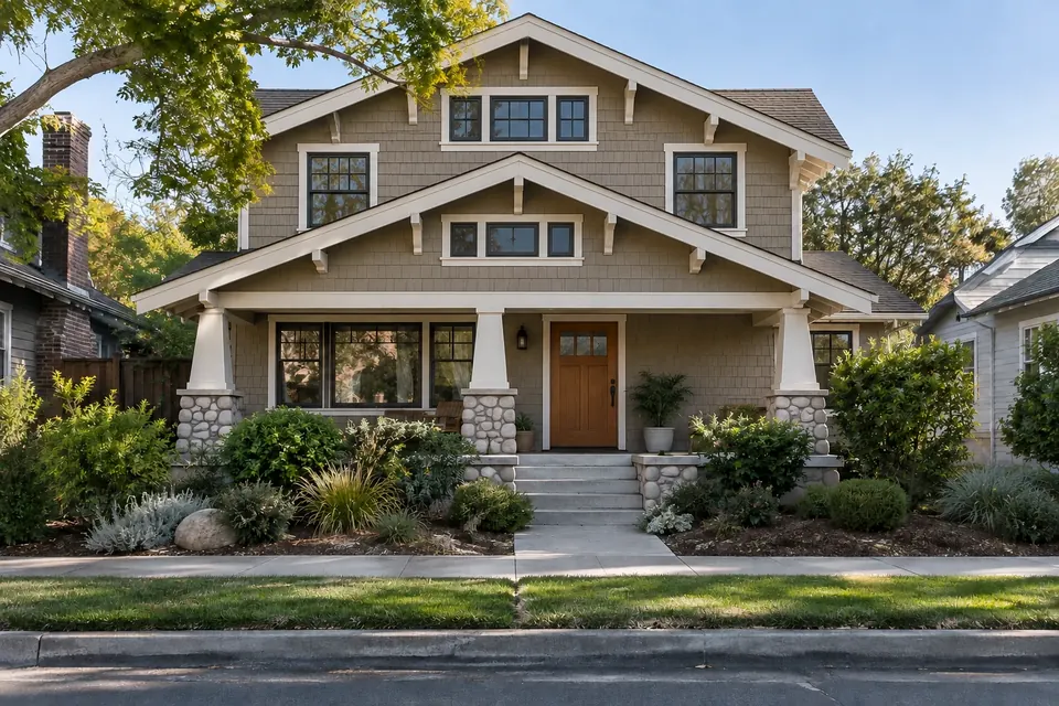 Design concept: Craftsman home with a second story added