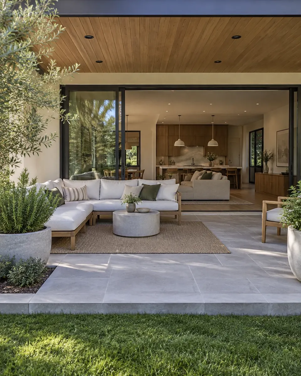 Design concept: covered patio off a family room