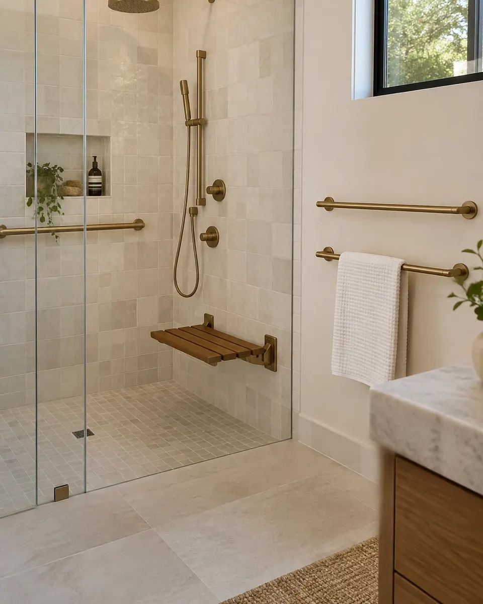 Design concept: grab bars designed to look like towel bars