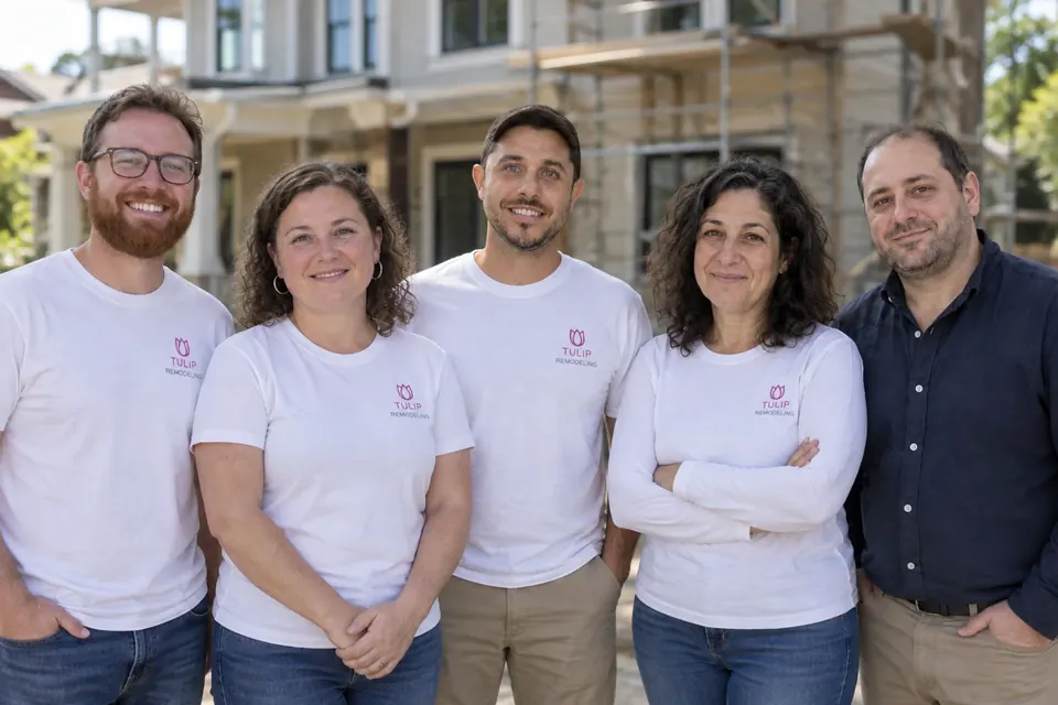 The five-person Tulip Remodeling Bay Area team