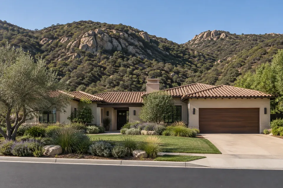 Illustration of a typical home in Calabasas and the Conejo Valley