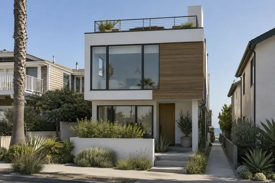 Illustration of a typical home in the South Bay beach cities