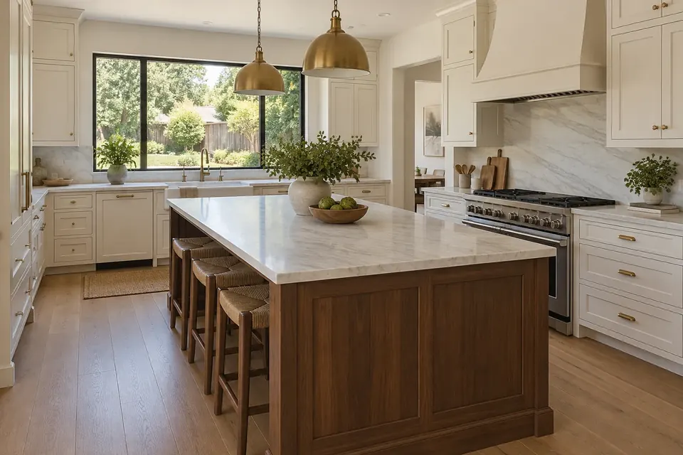 Illustration: two-story traditional kitchen remodel