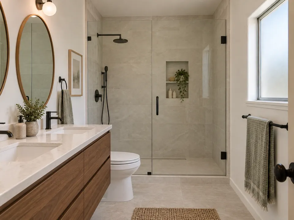 Design concept: bathroom at the elevated finish level