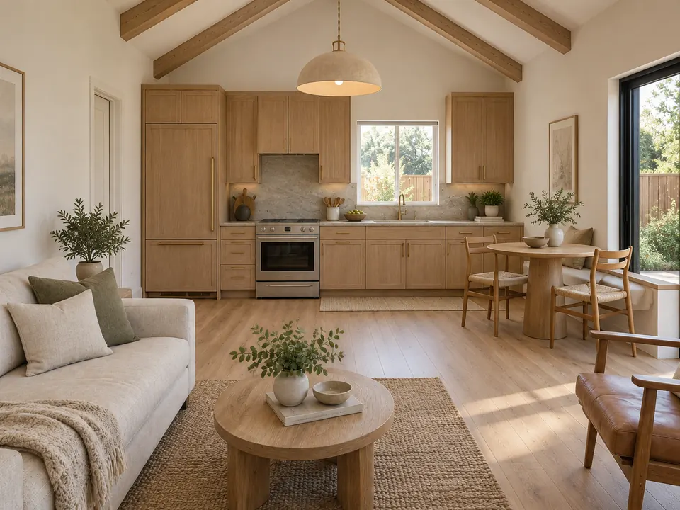Design concept: backyard ADU interior at the premium finish level