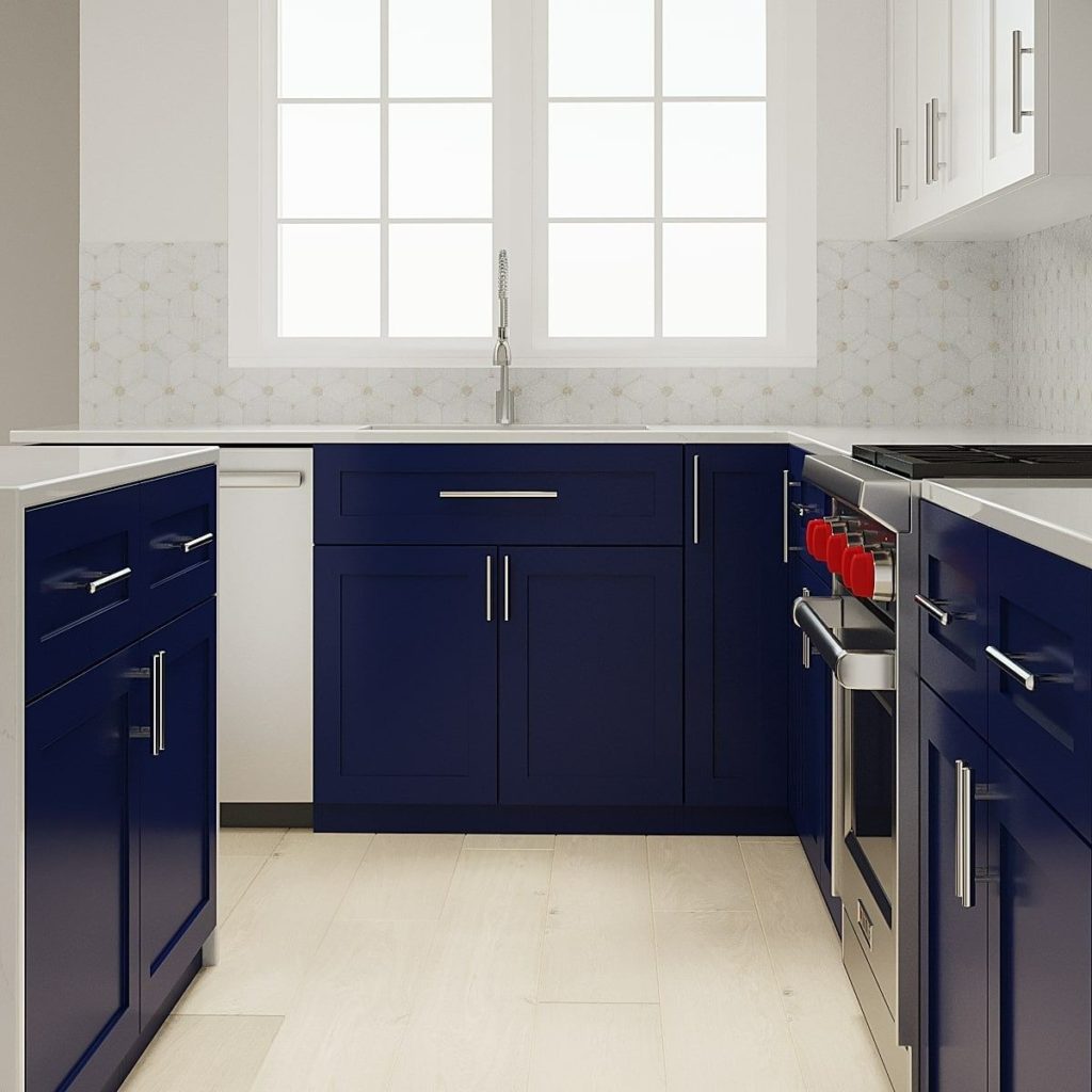 Glen 3D Blue Kitchen Remodel