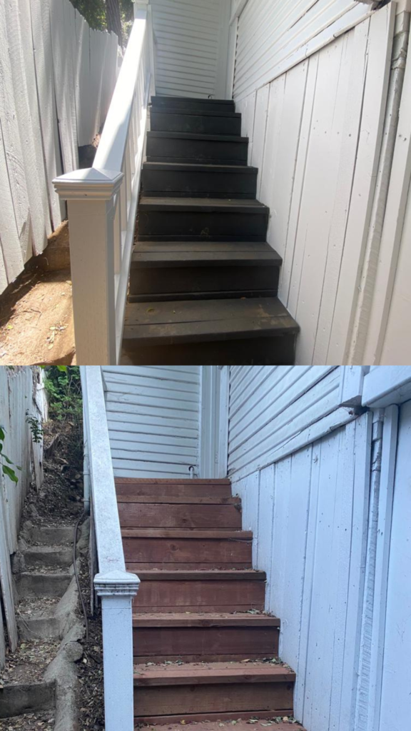 Revitalizing Outdoor Spaces: Before and After Stair Remodel